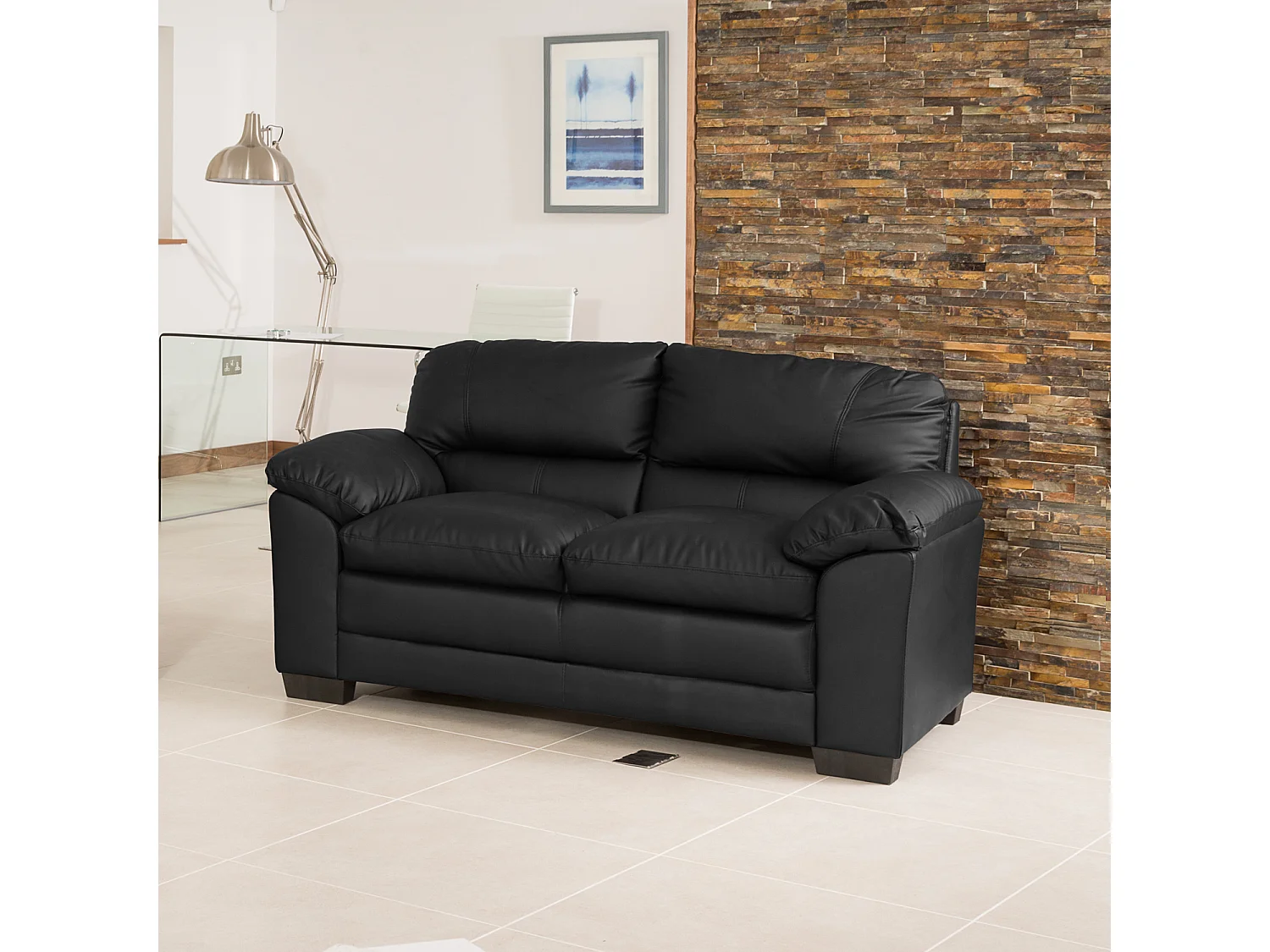 Genoa 2 Seat Leather Sofa