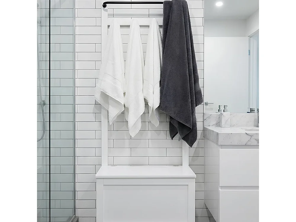 Noa & Nani Karlstad Bathroom Storage and Coat Hook Cabinet in White