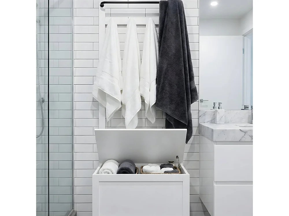Noa & Nani Karlstad Bathroom Storage and Coat Hook Cabinet in White