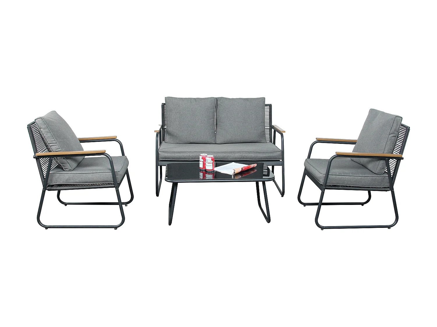 Kendal modern 4 Piece Garden Rattan Set