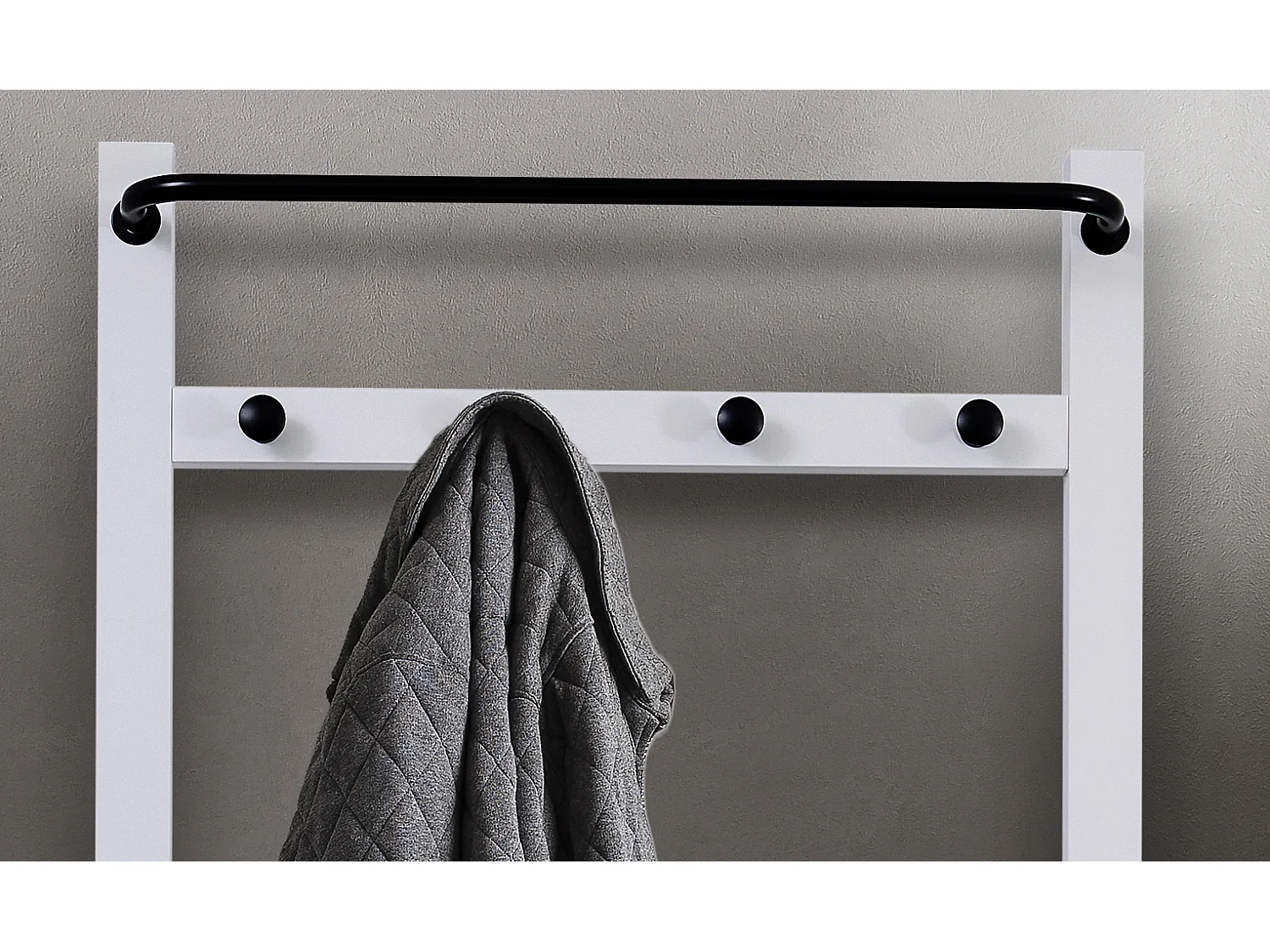 Noa & Nani Karlstad Hallway Bench Shoe Storage and Coat Hook in White