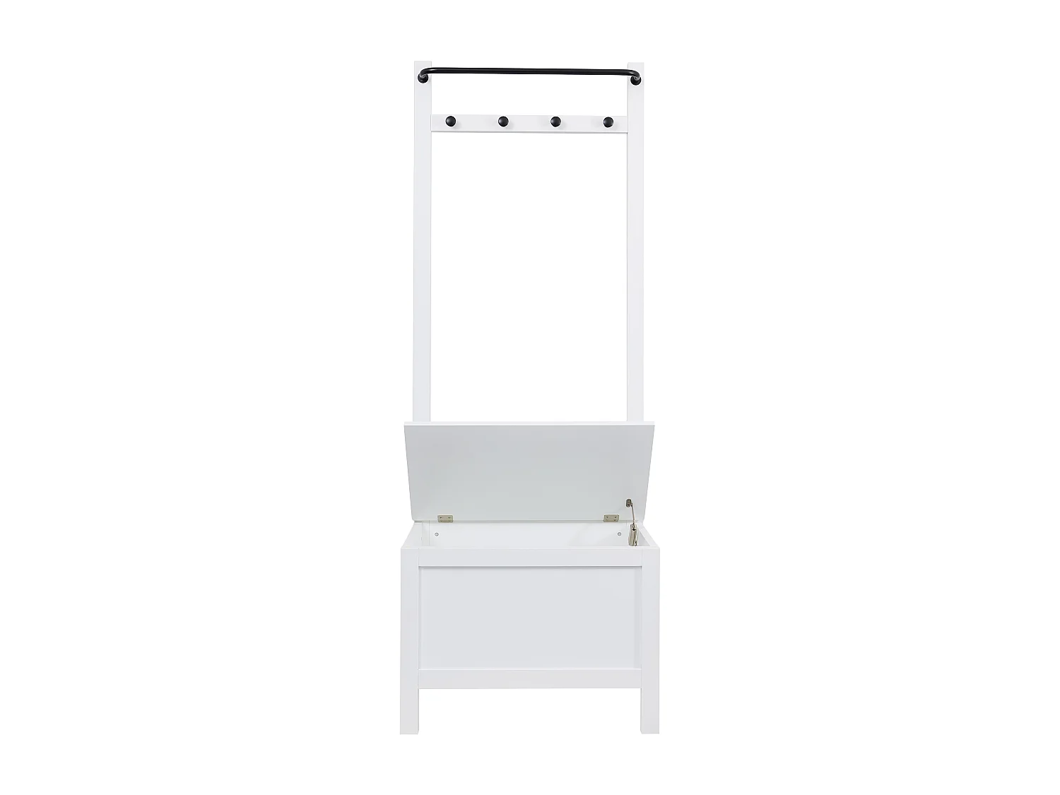 Noa & Nani Karlstad Hallway Bench Shoe Storage and Coat Hook in White