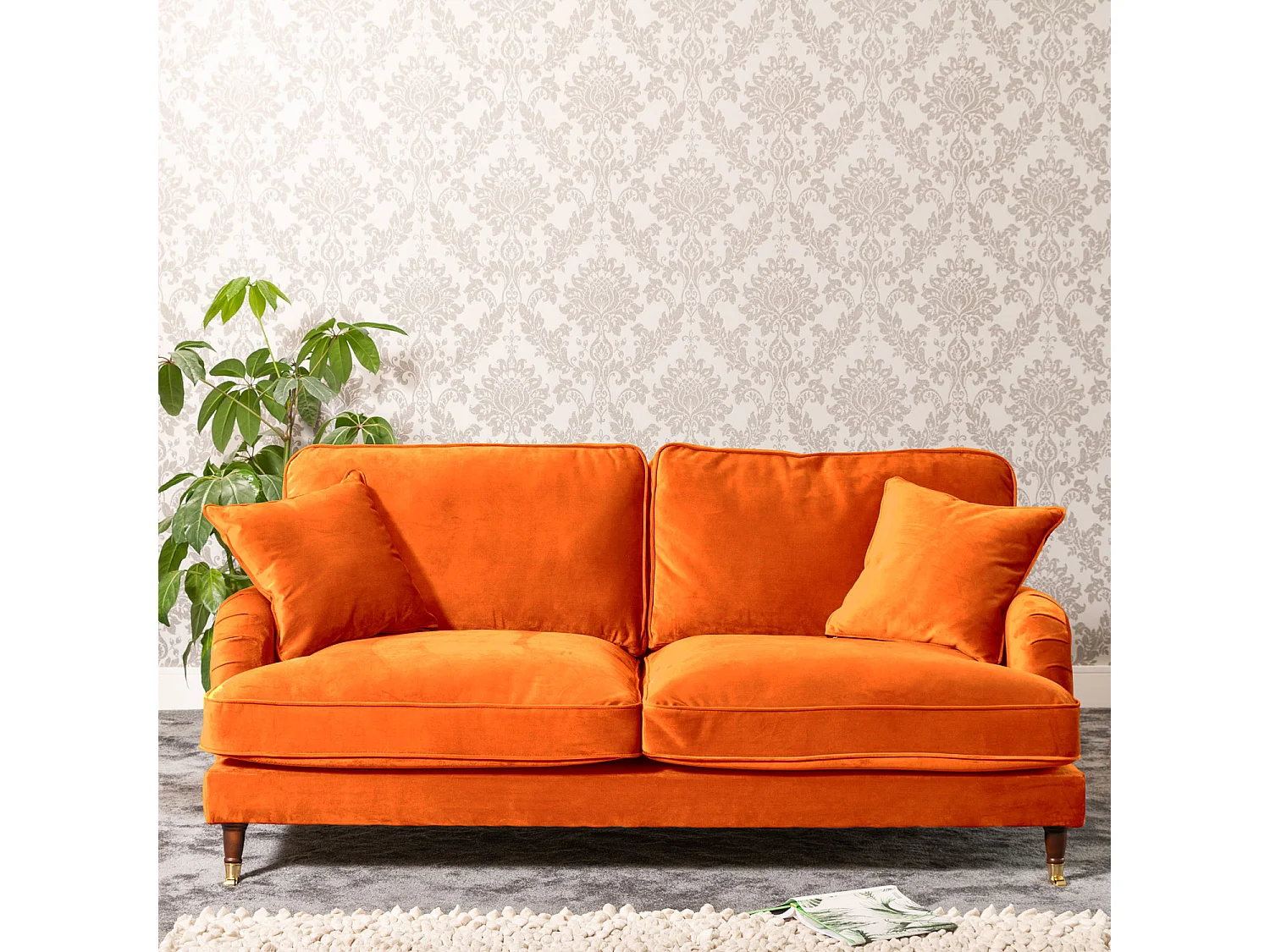 Mackenzie 3 Seat Velvet Sofa