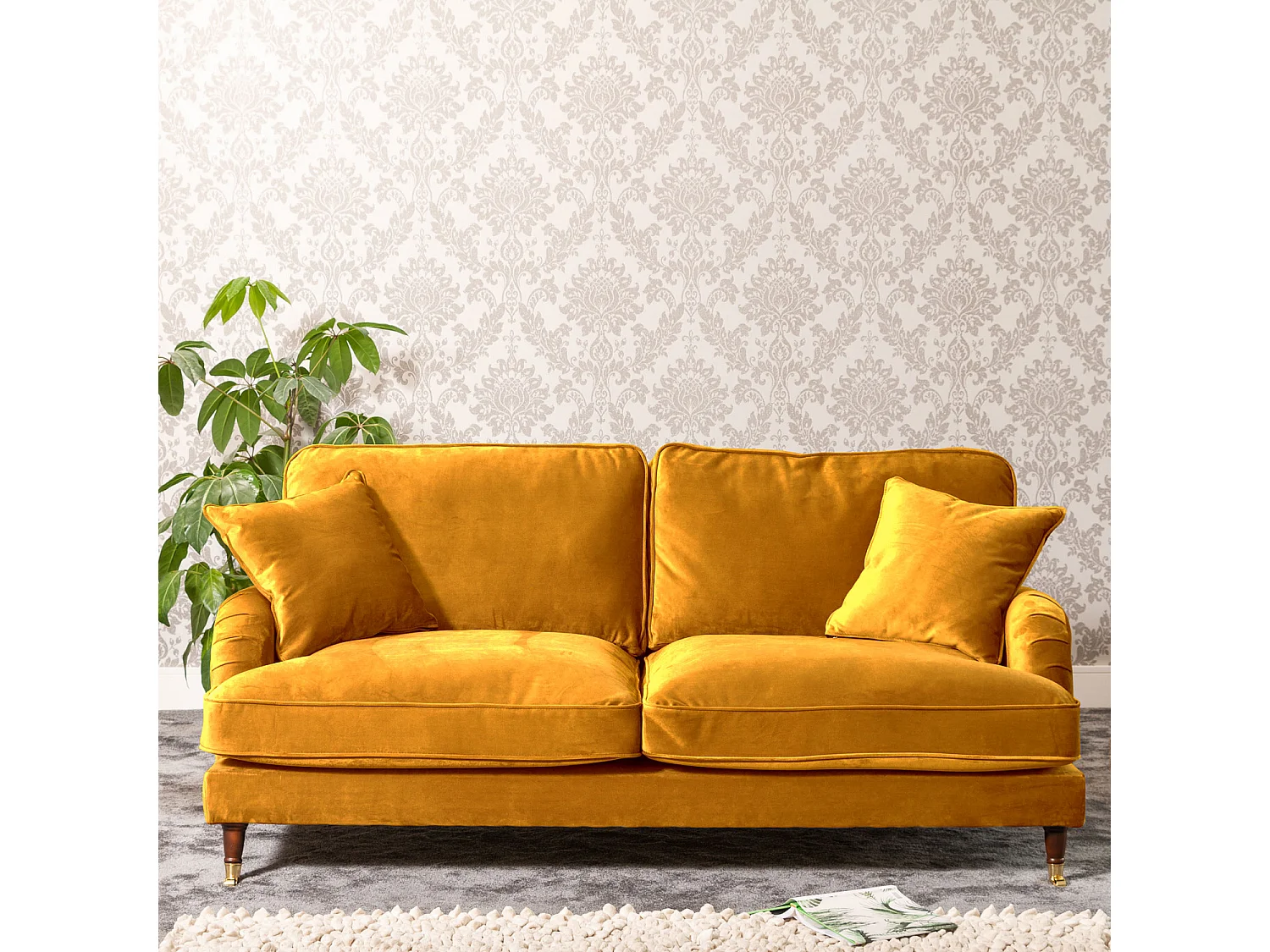Mackenzie 3 Seat Velvet Sofa