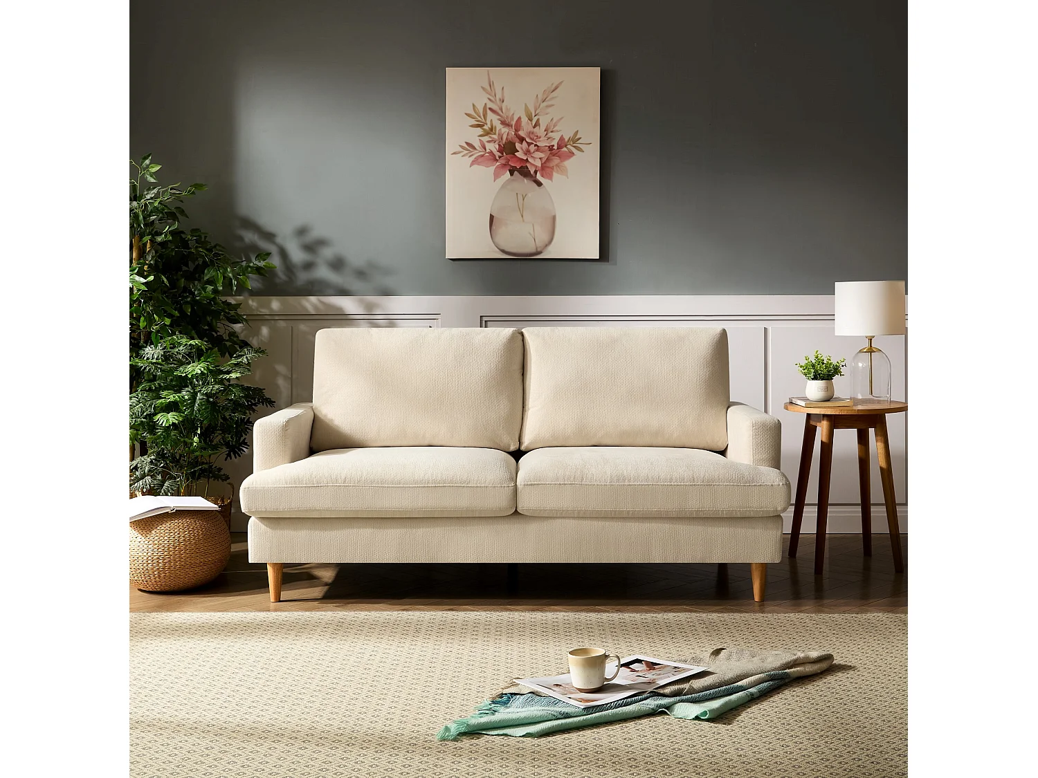 Newsome 3 Seat Fabric Sofa