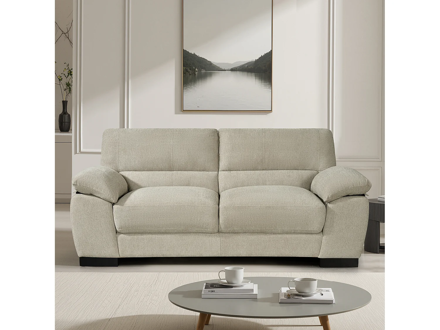 Roslyn 3 Seat Fabric Sofa