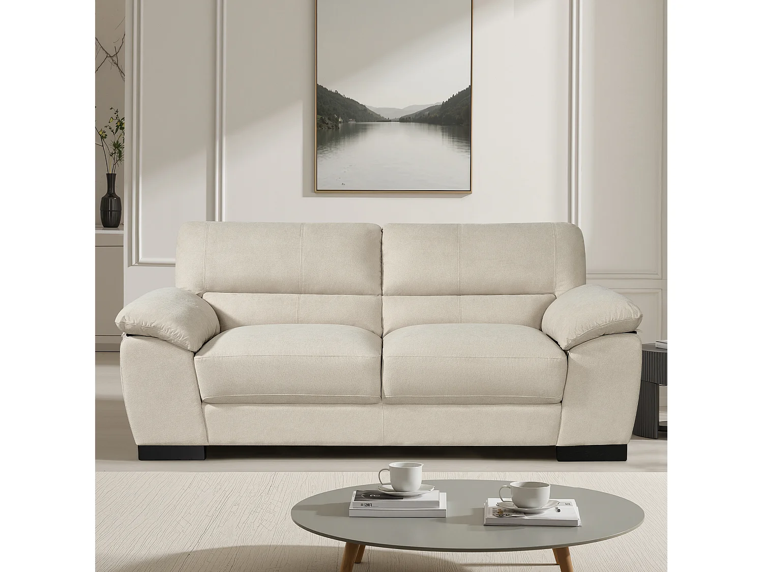 Mellette 3 Seat Fabric Sofa