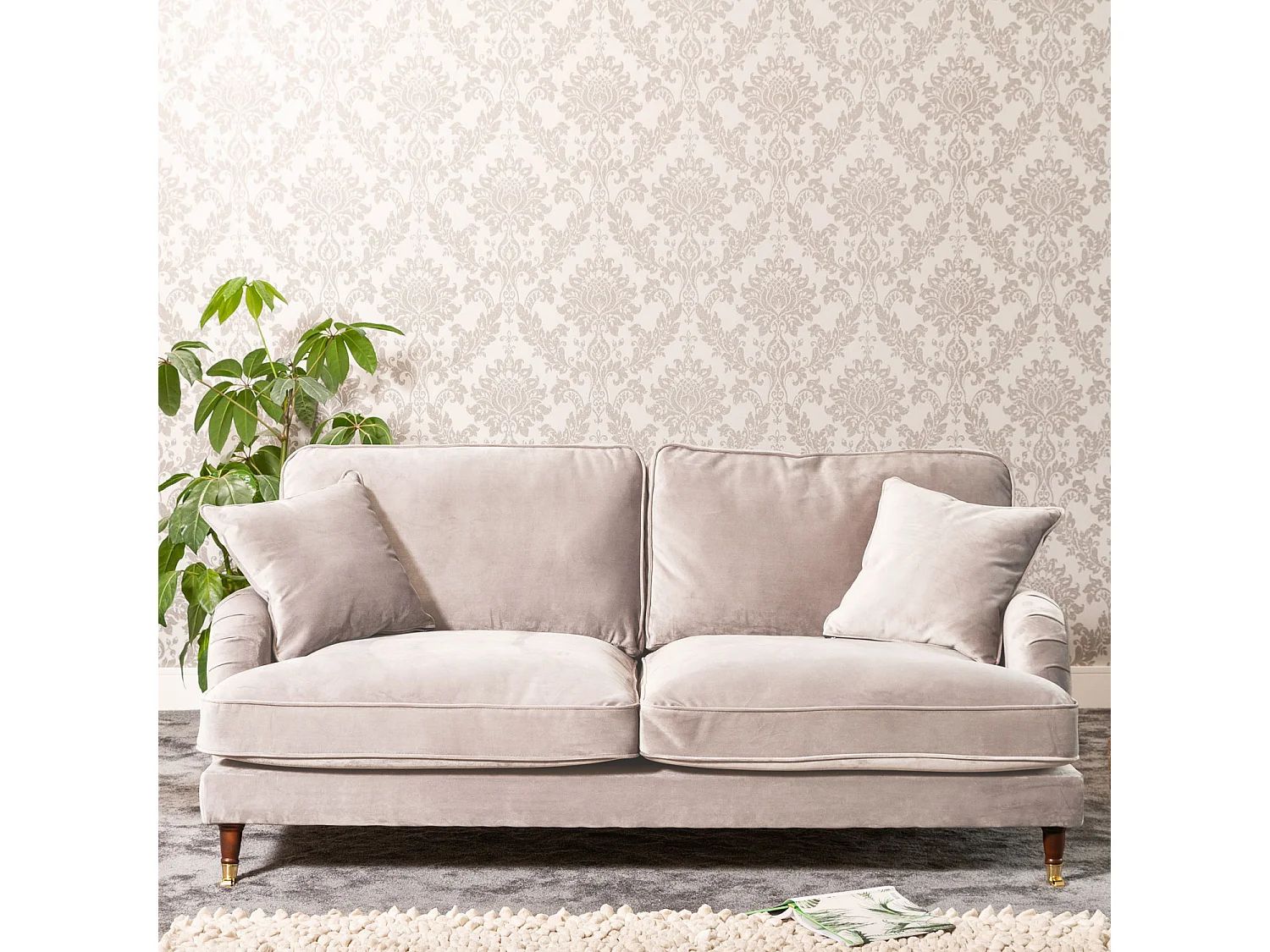 Mackenzie 3 Seat Velvet Sofa
