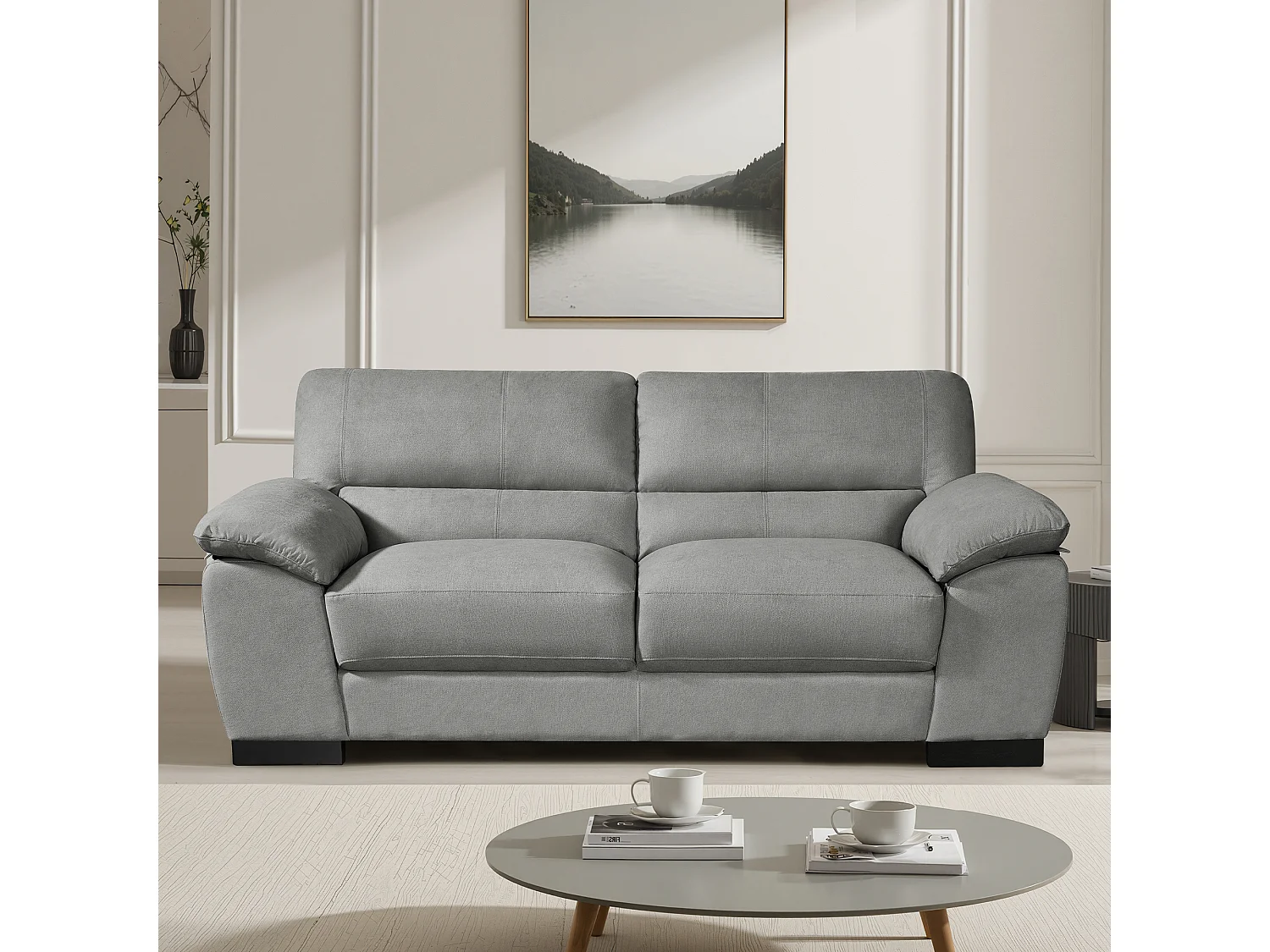 Mellette 3 Seat Fabric Sofa