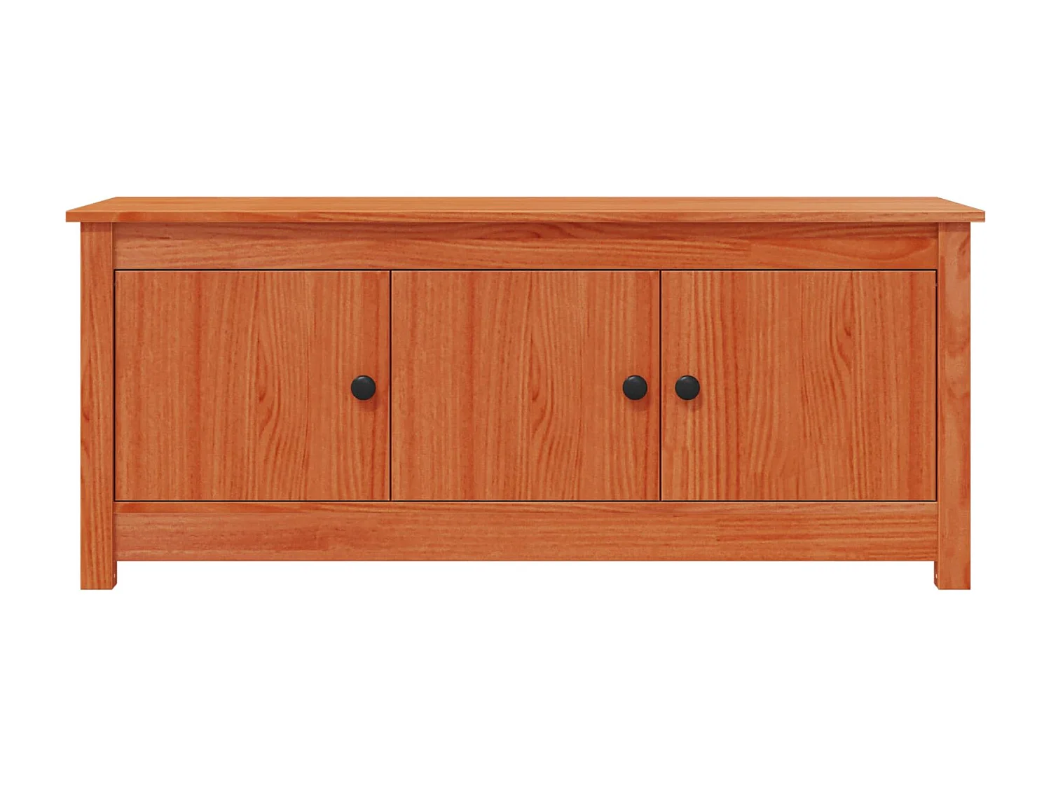 Berkfield Shoe Cabinet Wax Brown 110 x 38 x 45.5 cm Solid Pine Wood