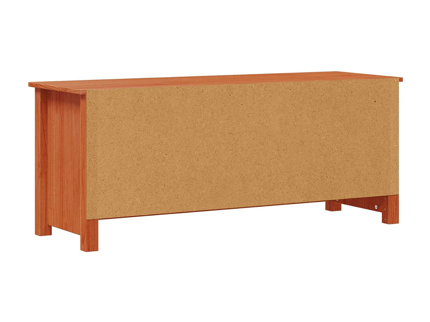 Berkfield Shoe Cabinet Wax Brown 110 x 38 x 45.5 cm Solid Pine Wood