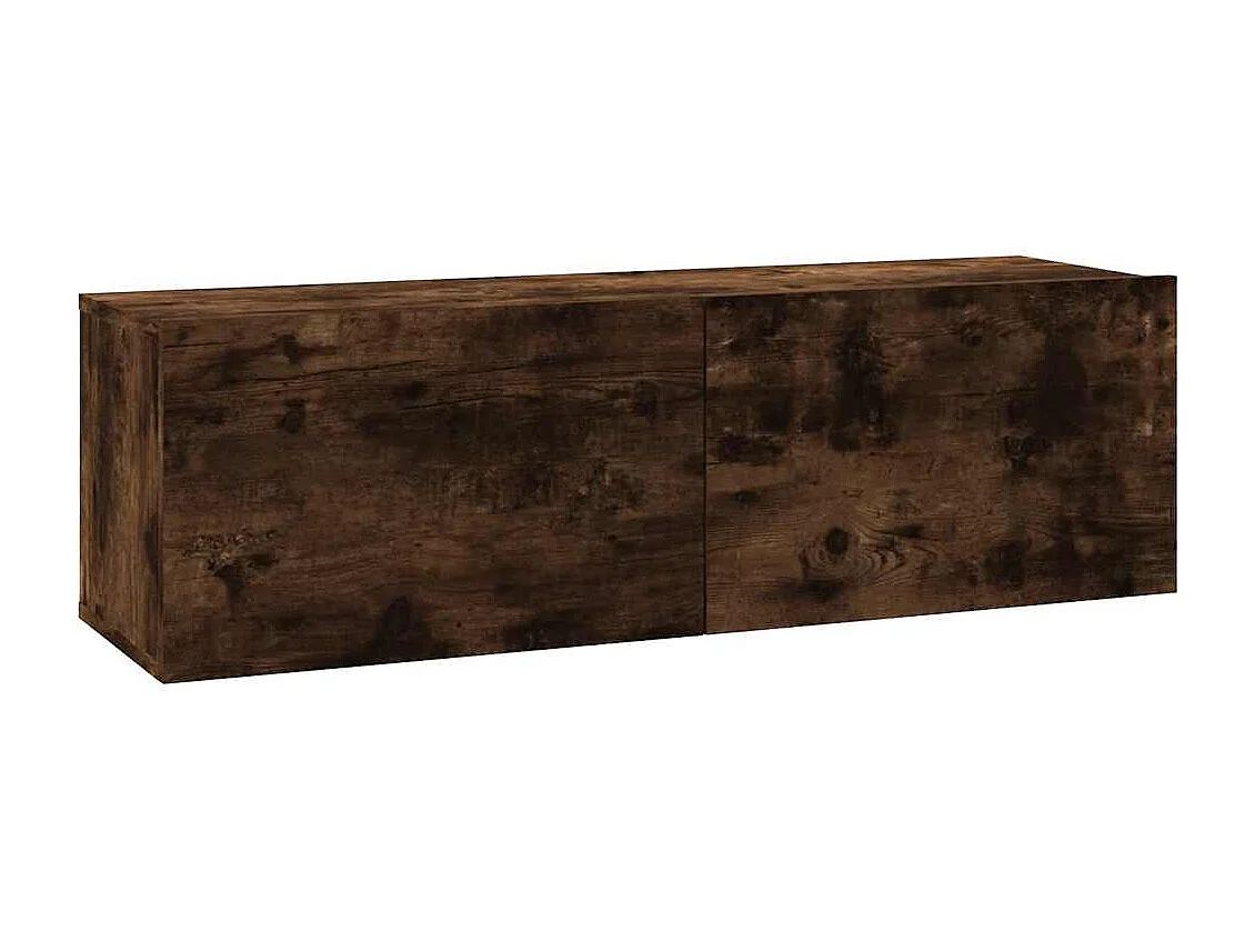 Berkfield TV Wall Cabinet Smoked Oak 100x30x30 cm Engineered Wood