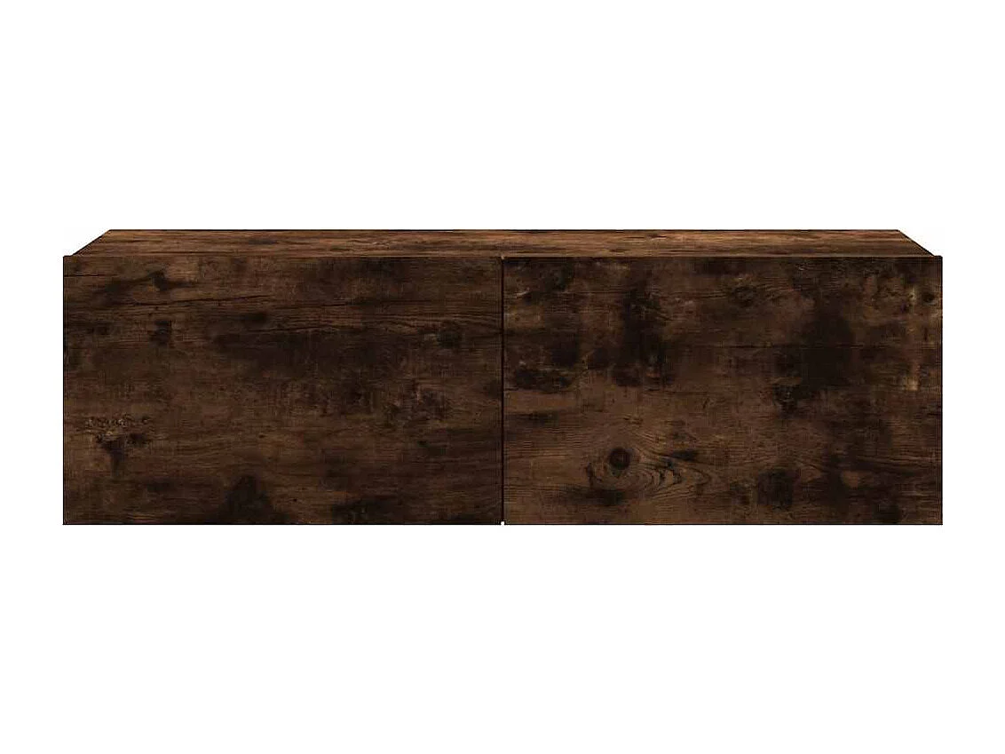 Berkfield TV Wall Cabinet Smoked Oak 100x30x30 cm Engineered Wood