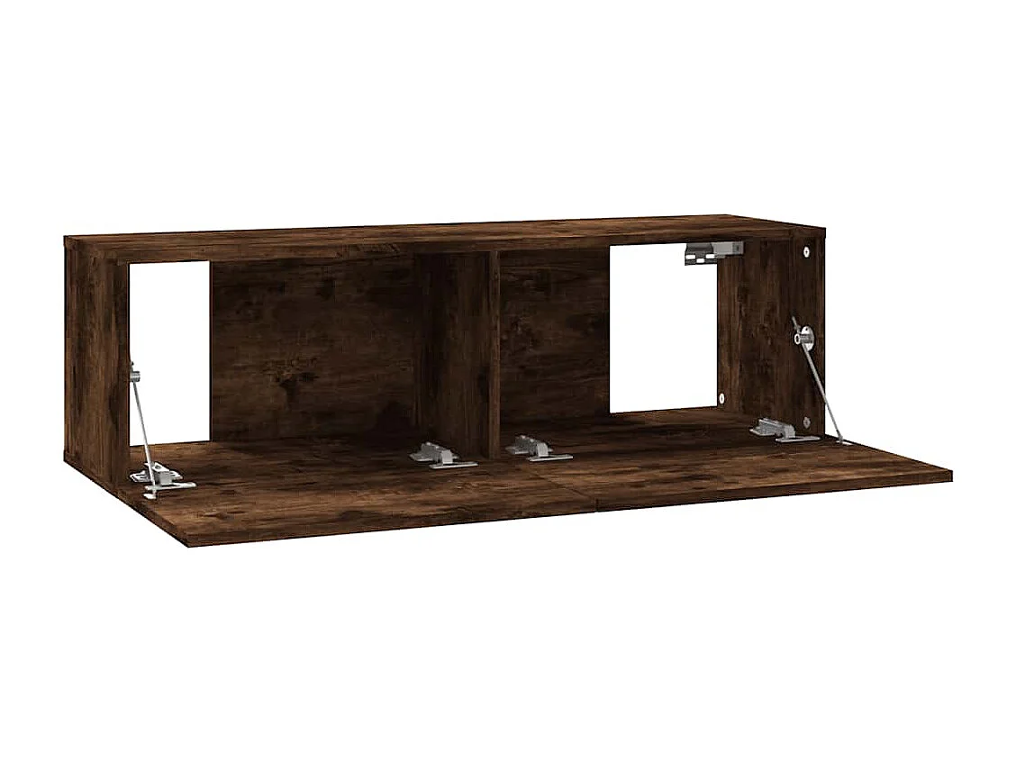 Berkfield TV Wall Cabinet Smoked Oak 100x30x30 cm Engineered Wood