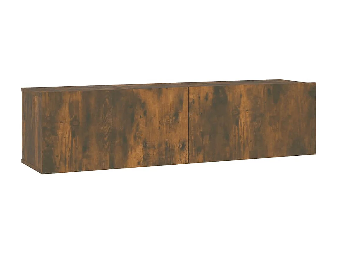 Berkfield TV Wall Cabinet Smoked Oak 120x30x30 cm Engineered Wood
