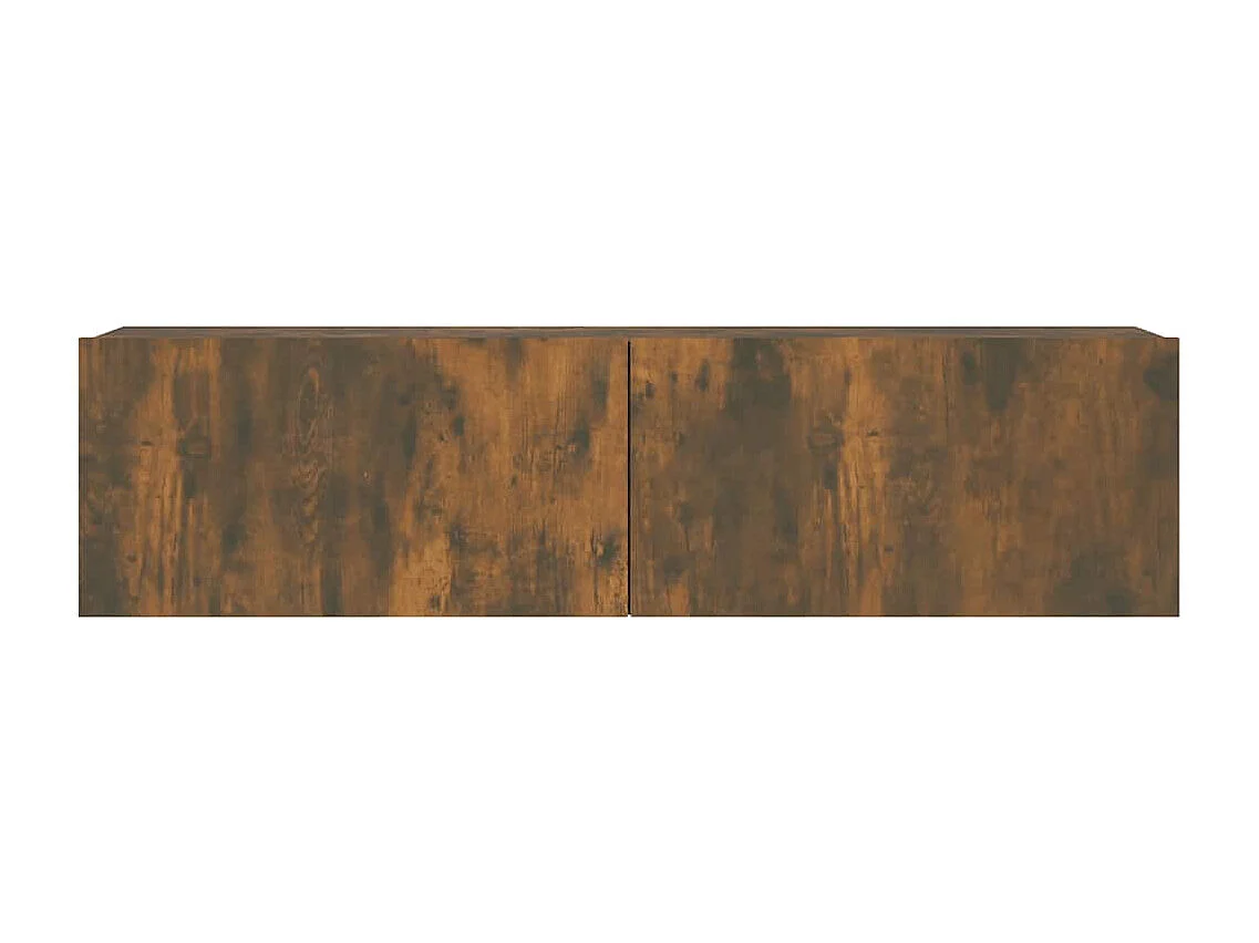 Berkfield TV Wall Cabinet Smoked Oak 120x30x30 cm Engineered Wood