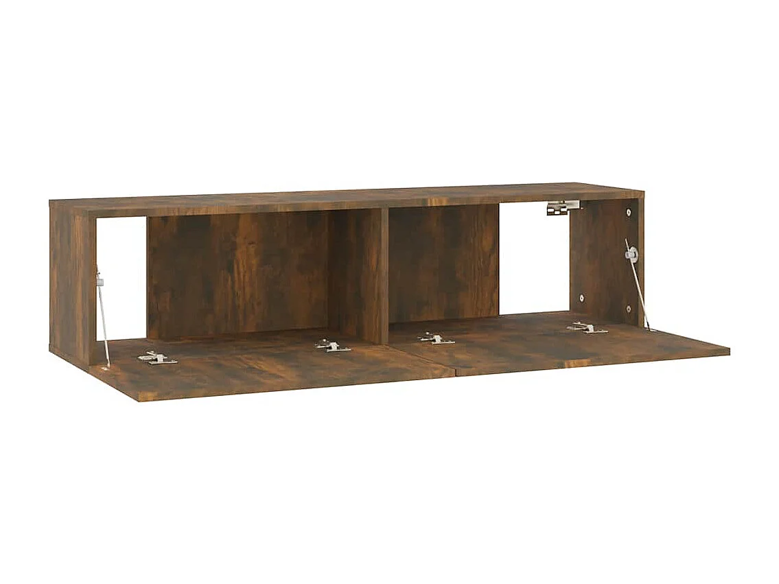 Berkfield TV Wall Cabinet Smoked Oak 120x30x30 cm Engineered Wood