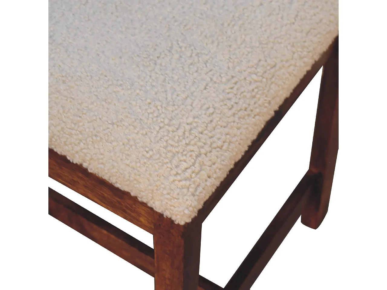 Artisan Furniture Solid Wood Cream Boucle Rattan Chair