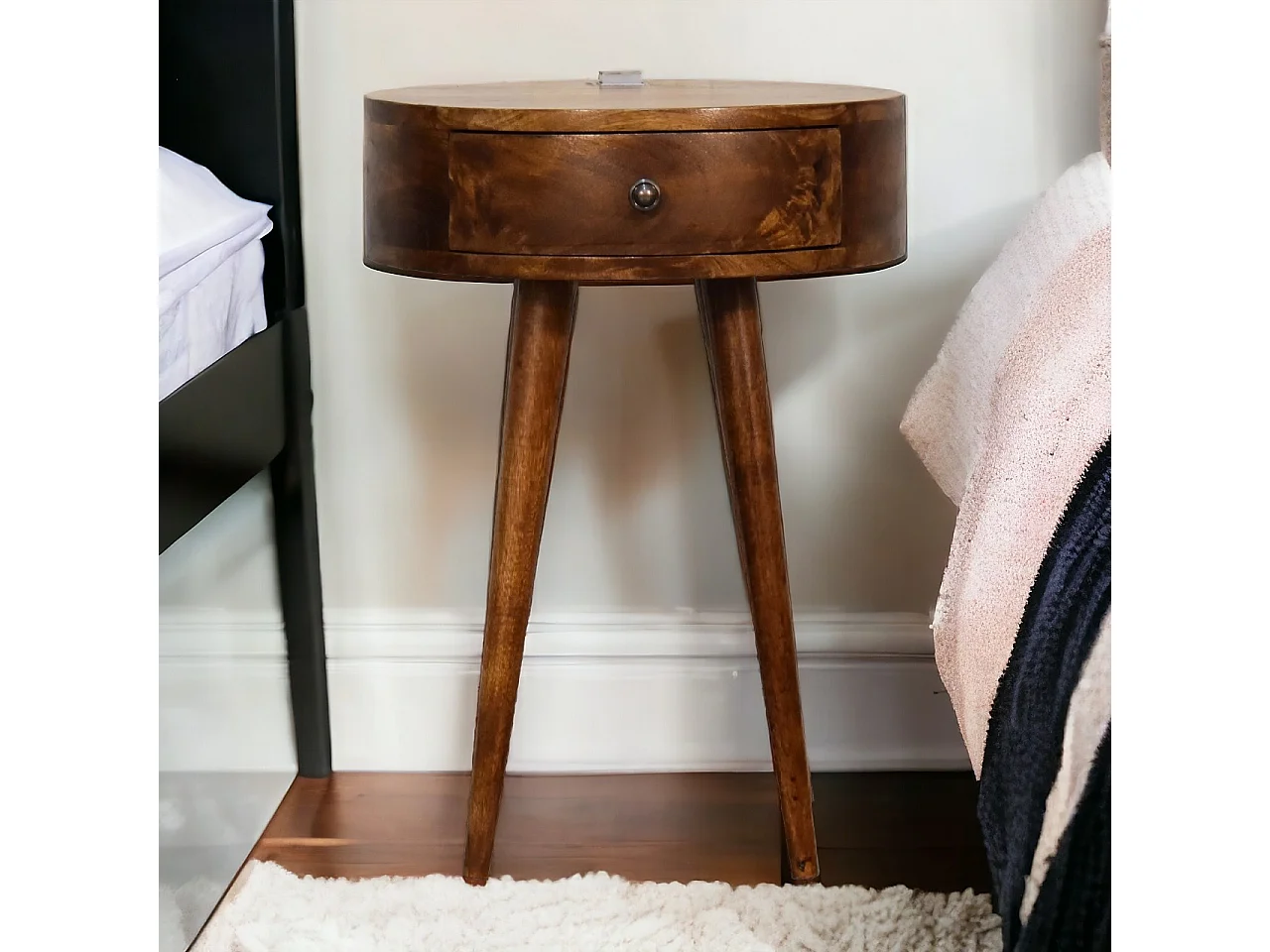 Artisan Furniture Solid Wood Single Chestnut Bedside