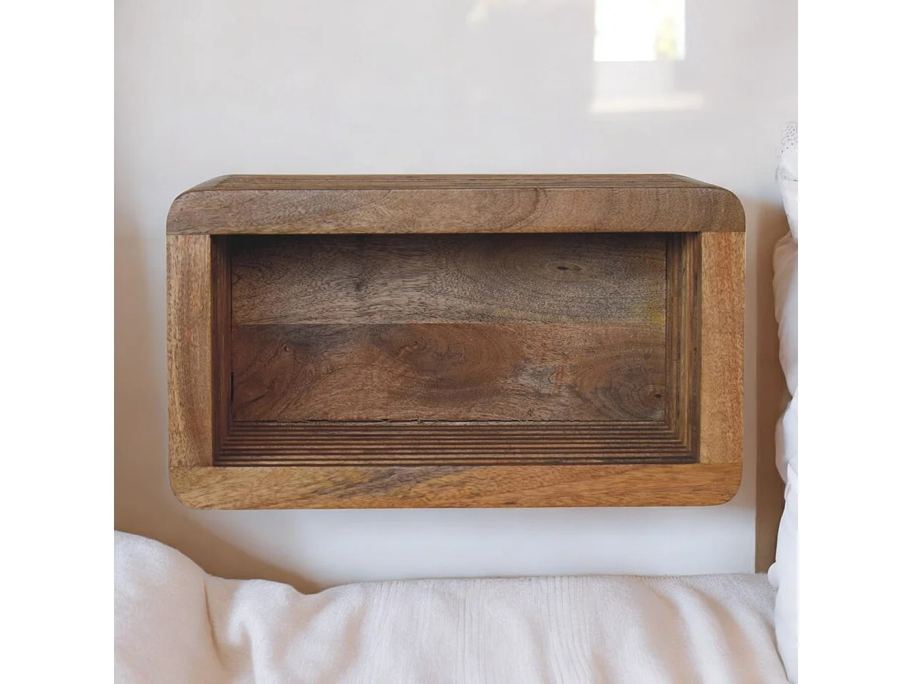 Artisan Furniture Solid Wood Soba Wall Mounted Bedside