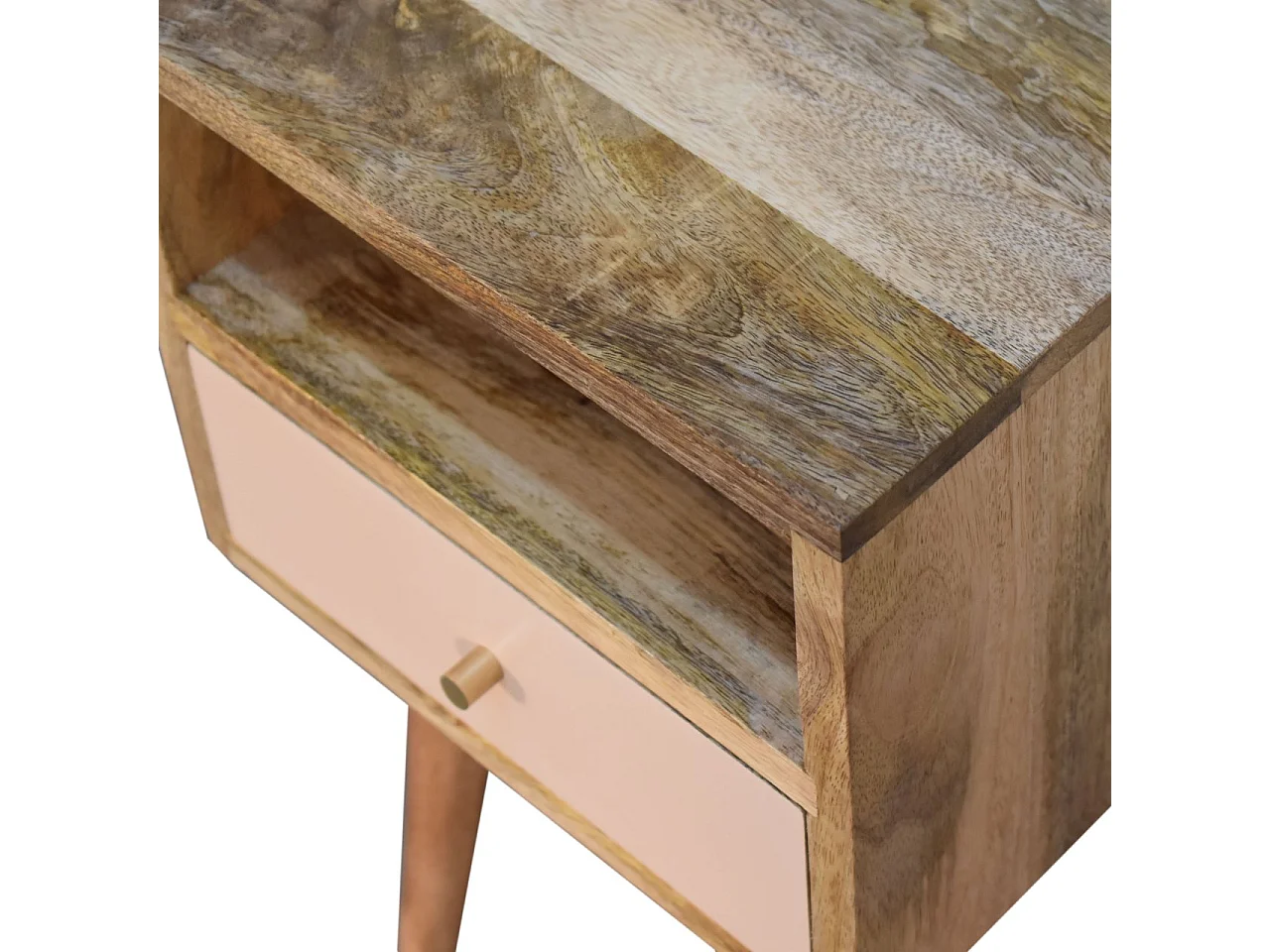 Artisan Furniture Solid Wood Mini Blush Hand Painted Bedside