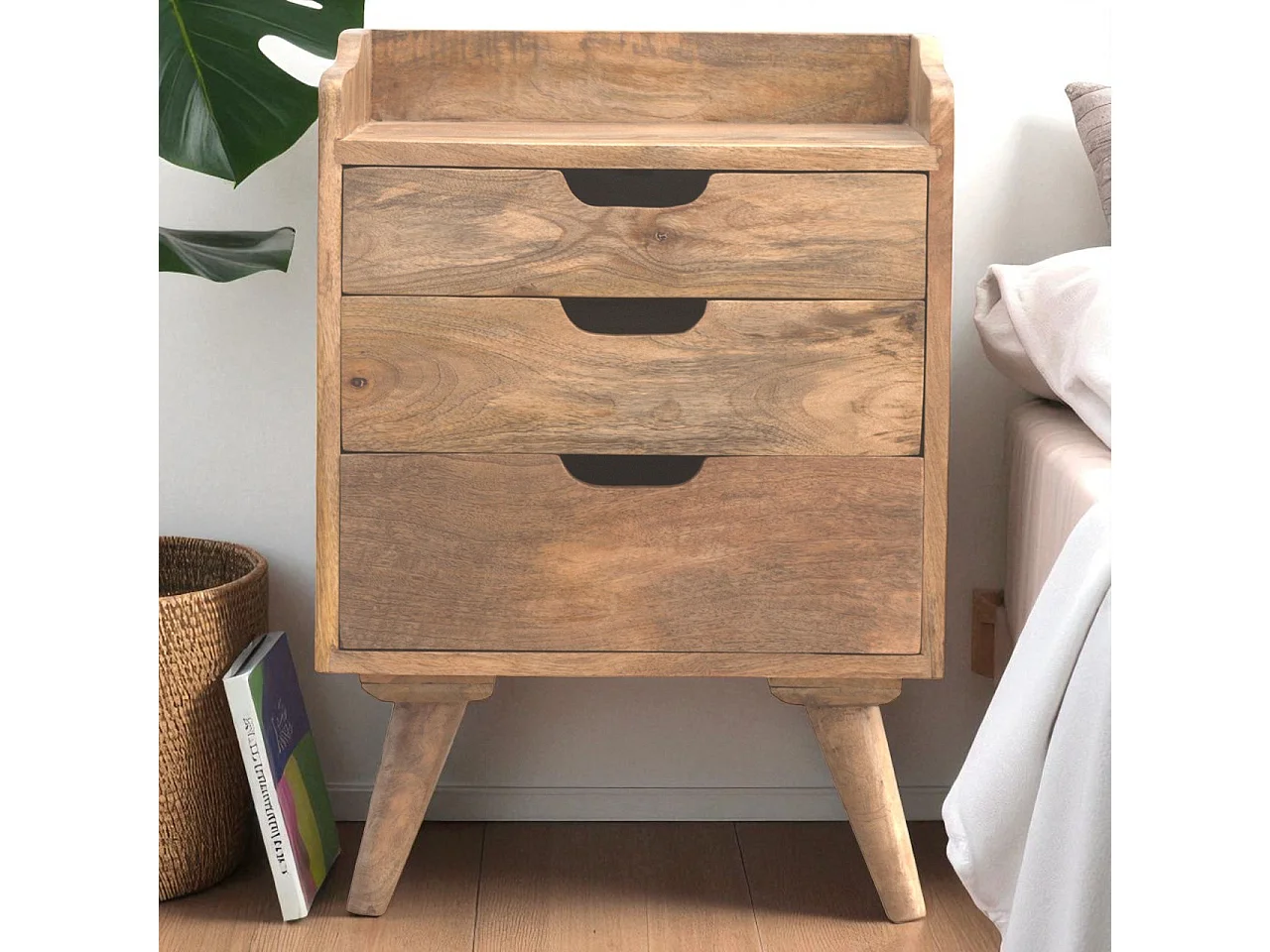 Artisan Furniture Solid Wood 3 Drawer Gallery Bedside