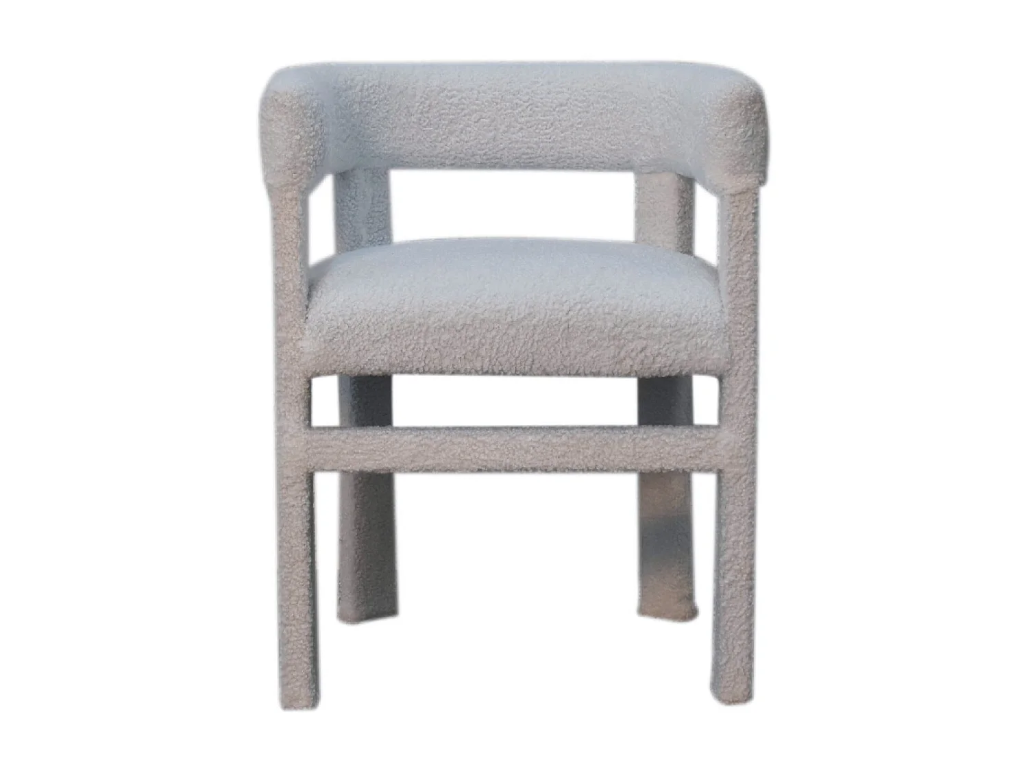 Artisan Furniture Solid Wood White Boucle Occasional Chair