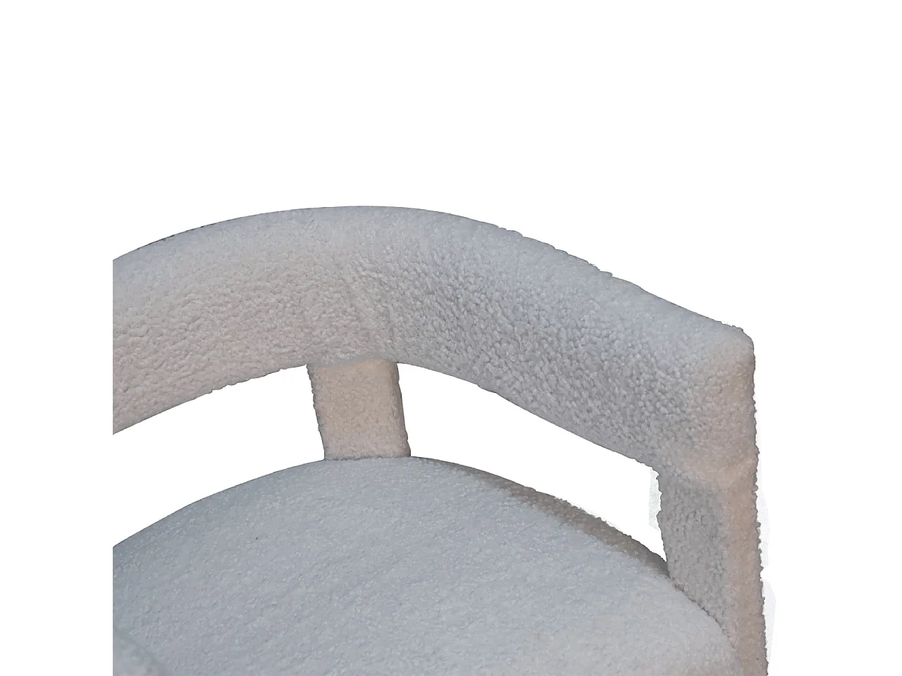 Artisan Furniture Solid Wood White Boucle Occasional Chair