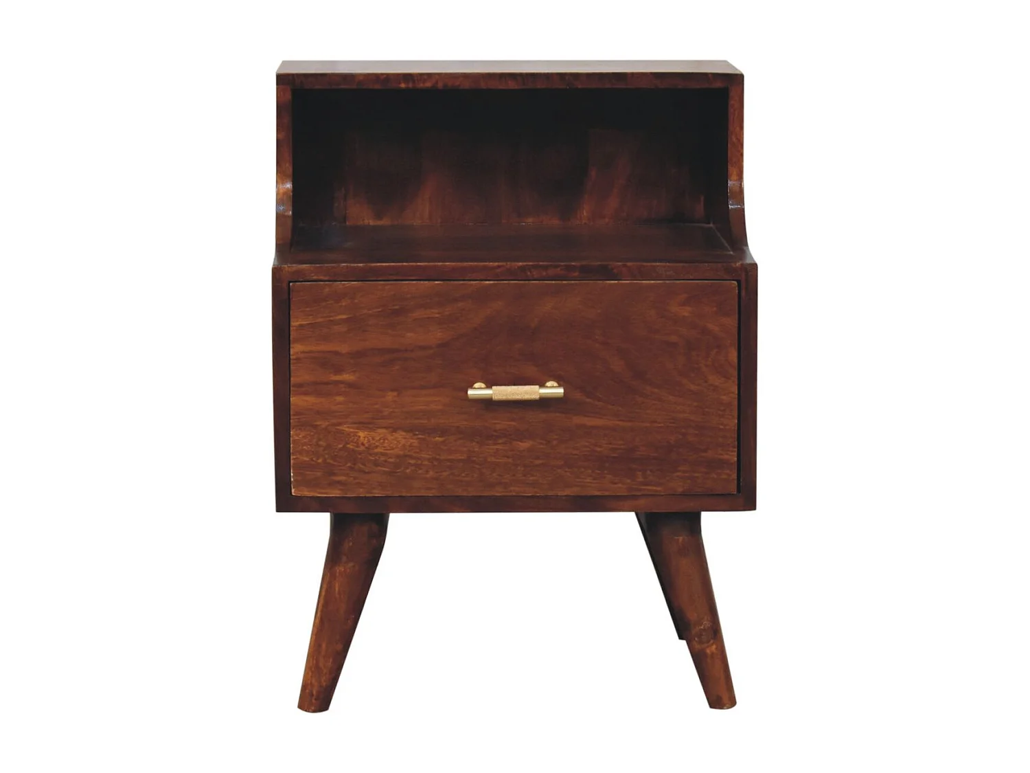 Artisan Furniture Solid Wood T-bar Raised Back Bedside