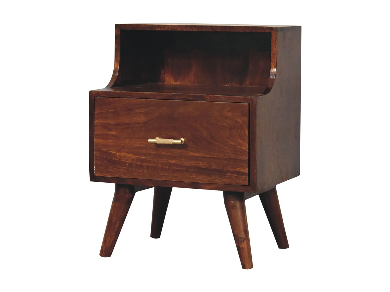 Artisan Furniture Solid Wood T-bar Raised Back Bedside
