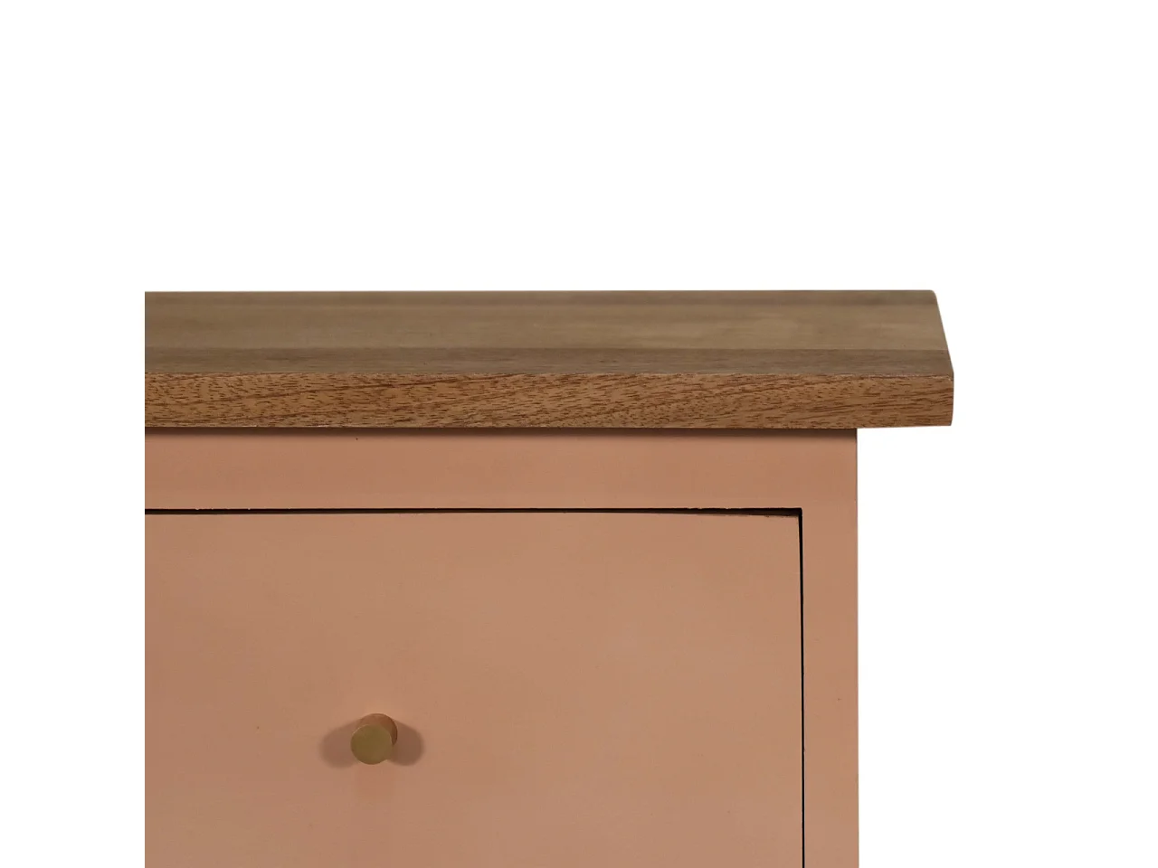 Artisan Furniture Solid Wood Blush Pink Hand Painted Bedside