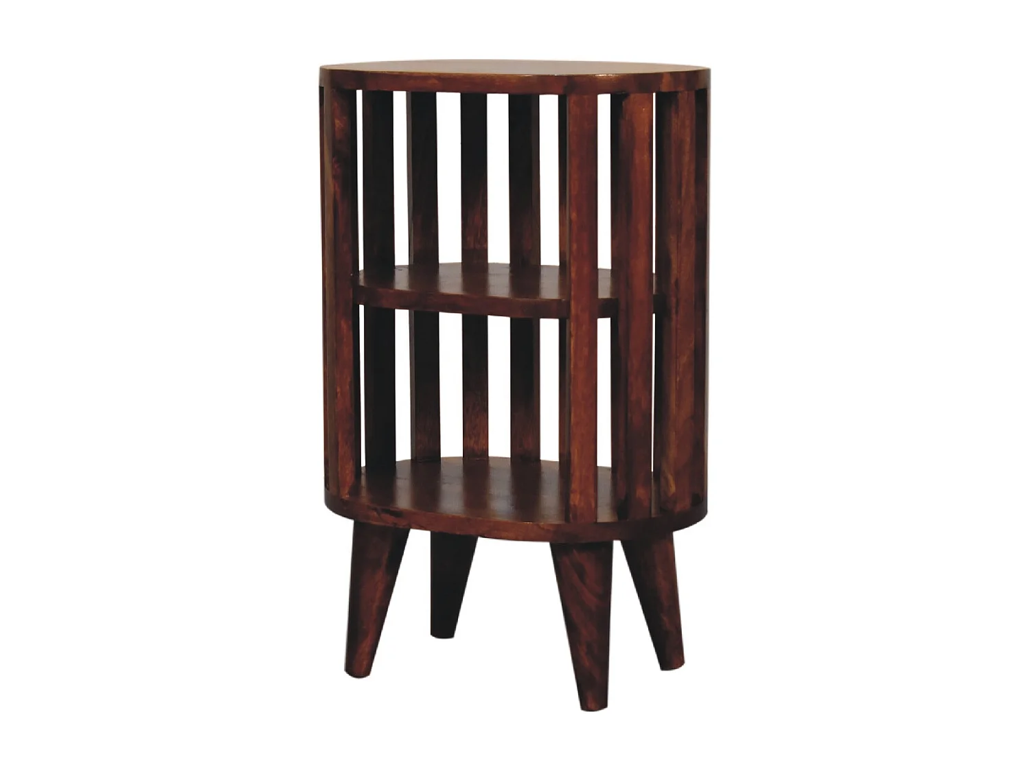Artisan Furniture Solid Wood Ariella Double Shelf Chestnut Bedside
