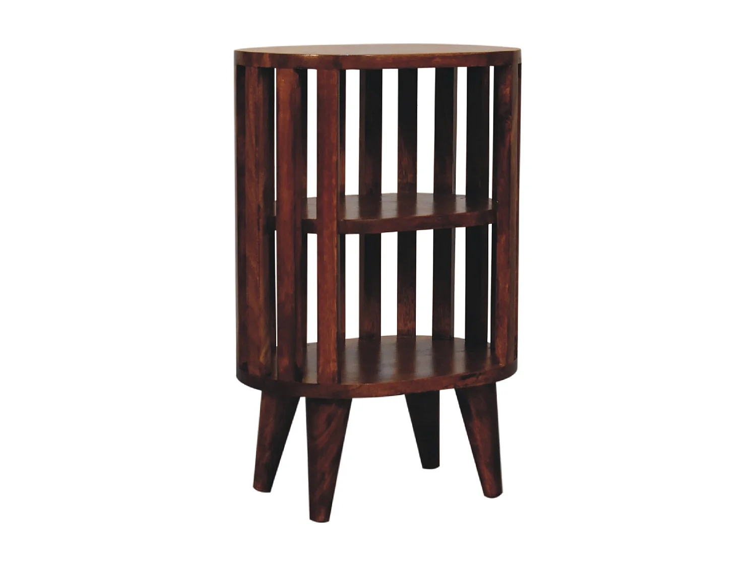 Artisan Furniture Solid Wood Ariella Double Shelf Chestnut Bedside