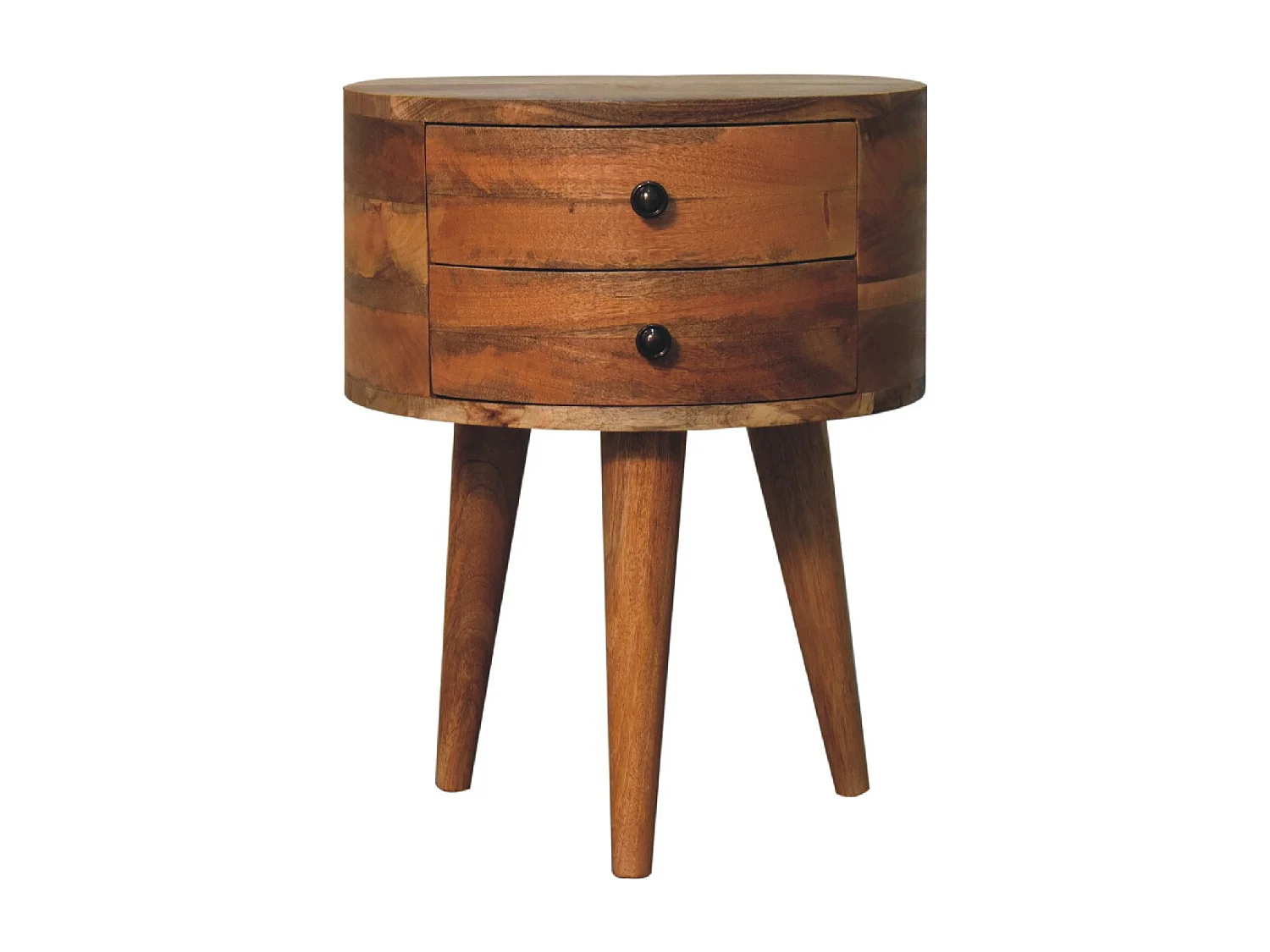 Artisan Furniture Solid Wood Odyssey Oak-ish Tripod Bedside