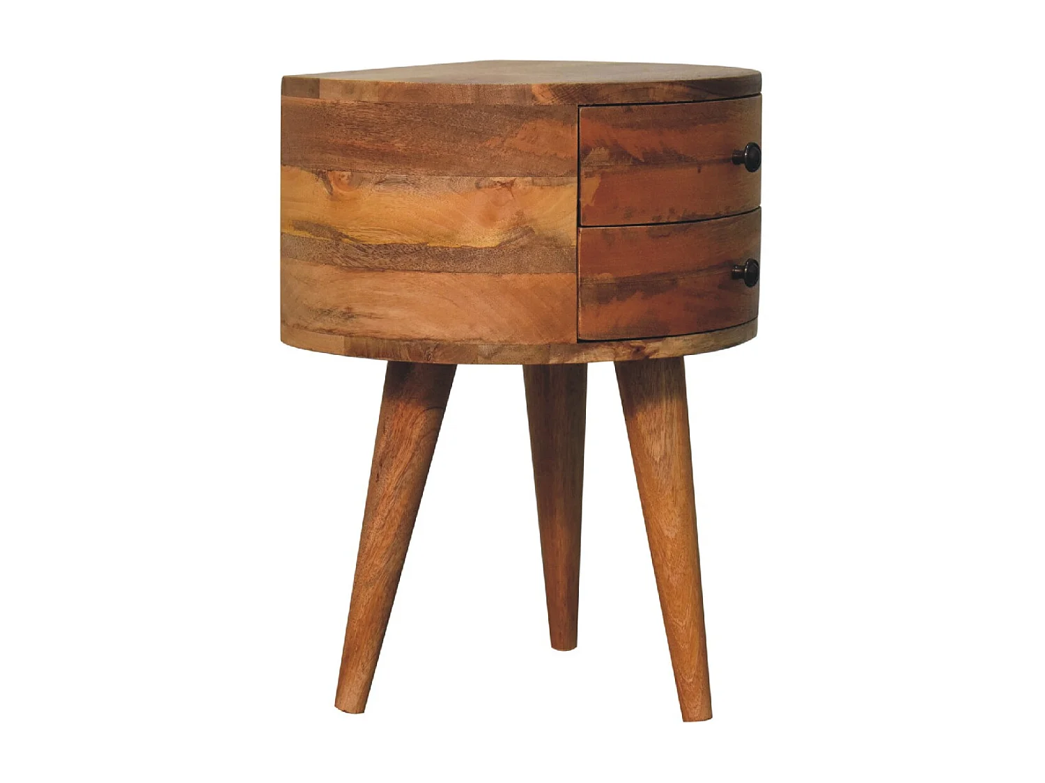 Artisan Furniture Solid Wood Odyssey Oak-ish Tripod Bedside