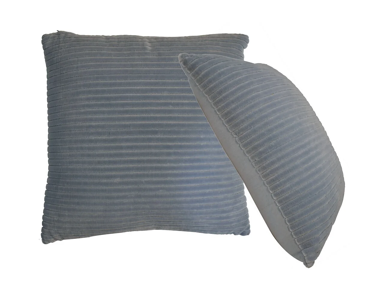 Artisan Furniture Solid Wood Ribbed Grey Cushion Set of 2