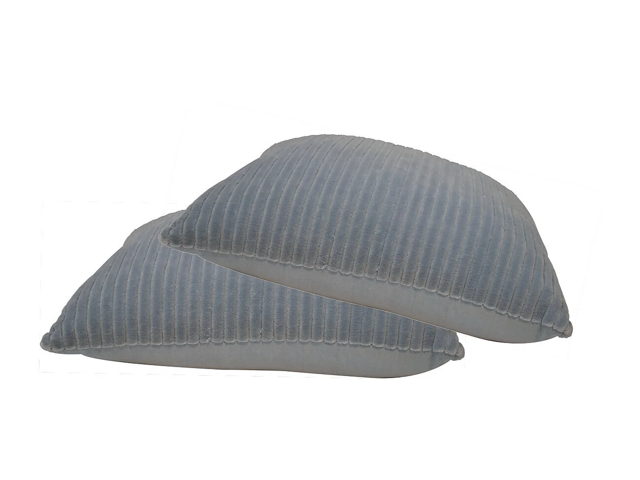 Artisan Furniture Solid Wood Ribbed Grey Cushion Set of 2