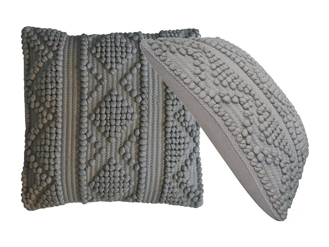 Artisan Furniture Solid Wood Nola Cushion Set of 2 - Grey