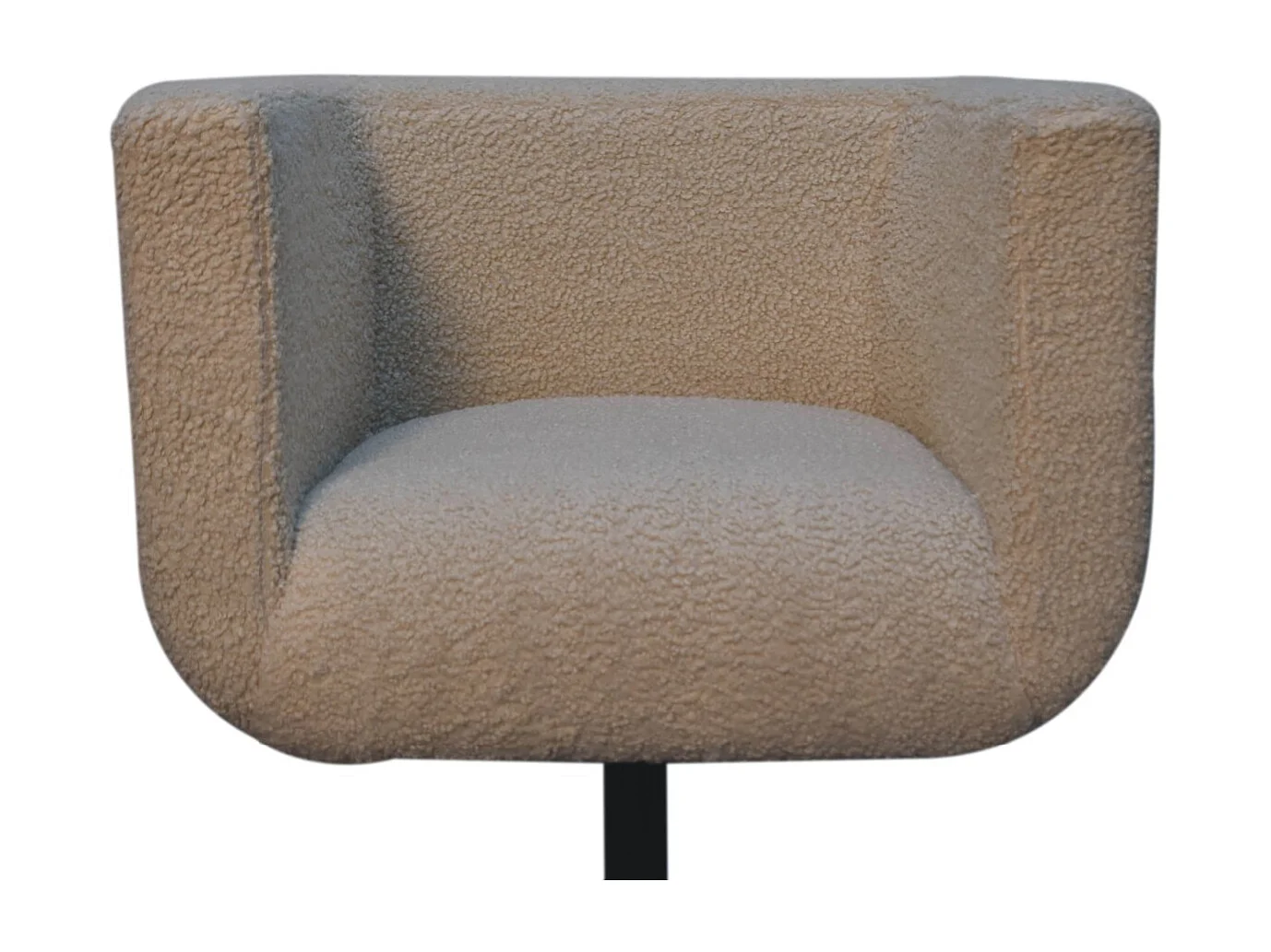 Artisan Furniture Solid Wood Cream Boucle Swivel Chair