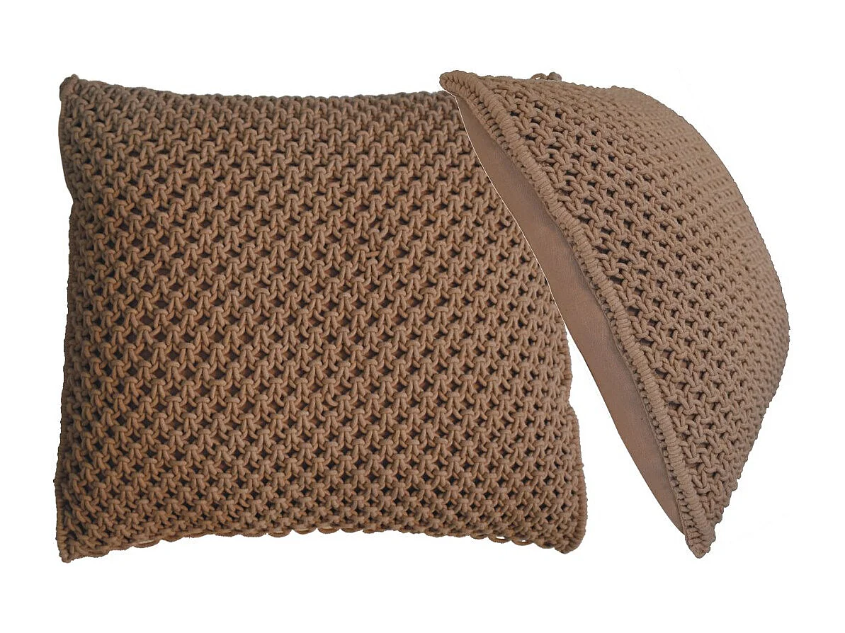 Artisan Furniture Solid Wood Myra Cushion Set of 2 - Coffee
