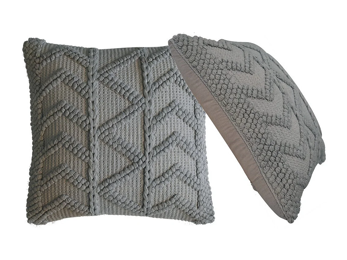 Artisan Furniture Solid Wood Alda Cushion Set of 2 - Grey