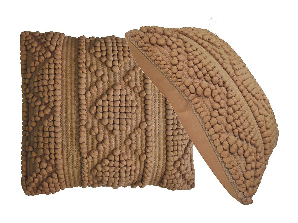 Artisan Furniture Solid Wood Nola Cushion Set of 2 - Coffee