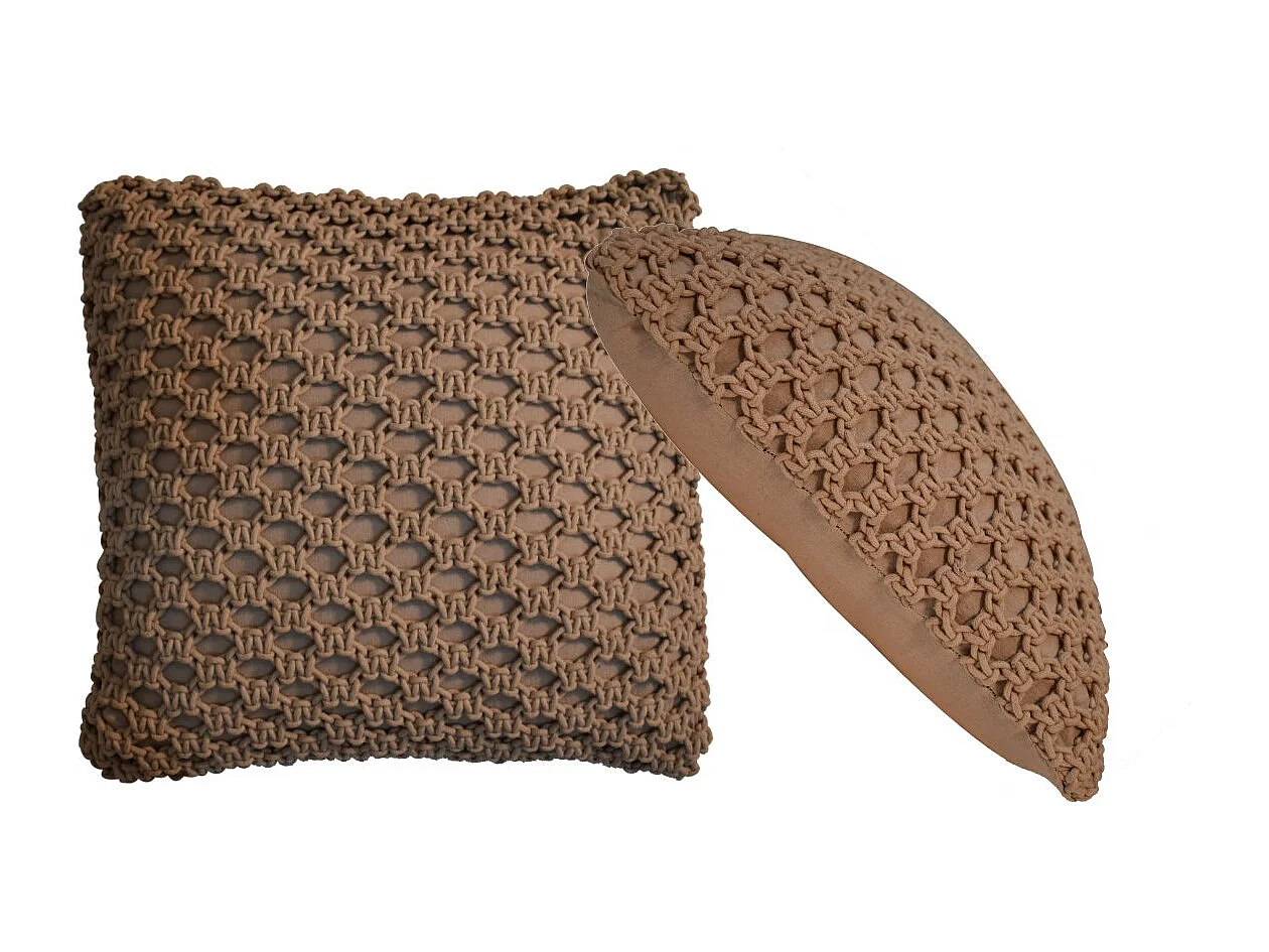 Artisan Furniture Solid Wood Myra Cushion Set of 2 - Coffee