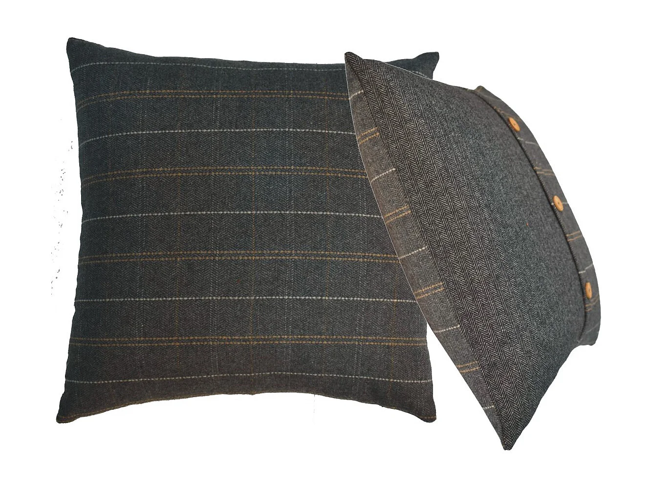 Artisan Furniture Solid Wood Quinn Pewter Cushion Set of 2