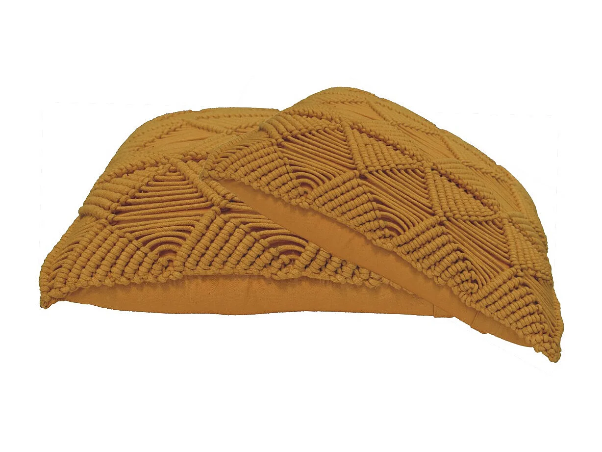 Artisan Furniture Solid Wood Esmi Cushion Set of 2 - Mustard