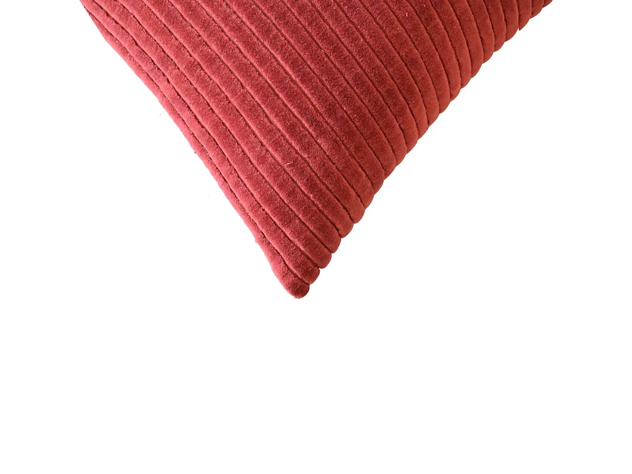 Artisan Furniture Solid Wood Ribbed Red Cushion Set of 2