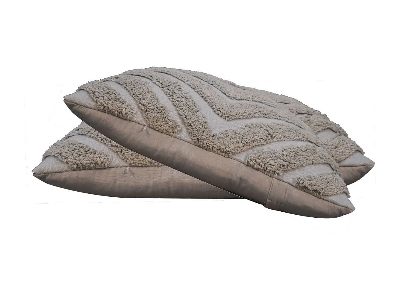 Artisan Furniture Solid Wood Grey Diamond Cushion Set of 2