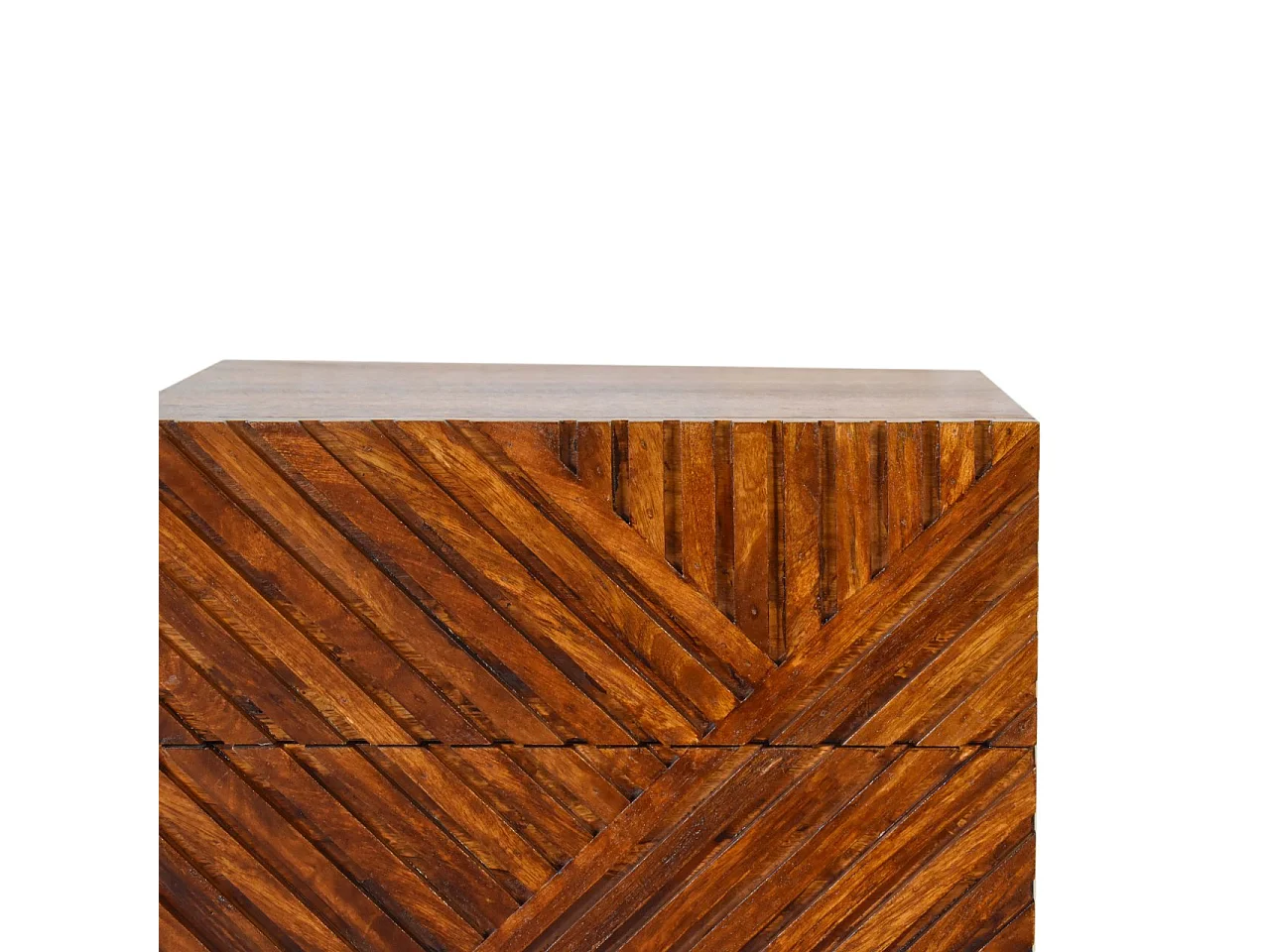 Artisan Furniture Solid Wood Lille 2 Drawer Chestnut Bedside