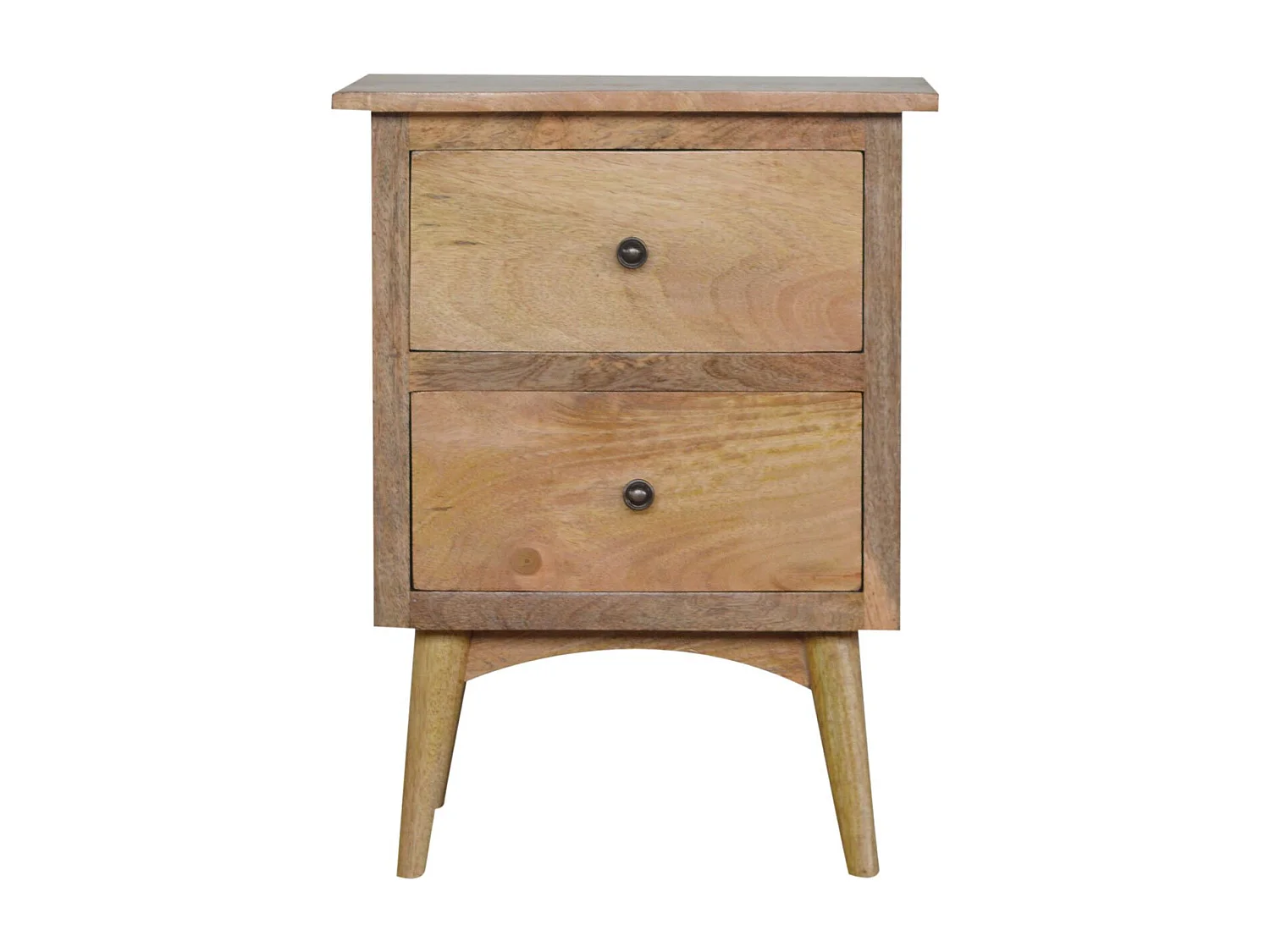 Artisan Furniture Solid Wood Nordic Style Bedside with 2 Drawers