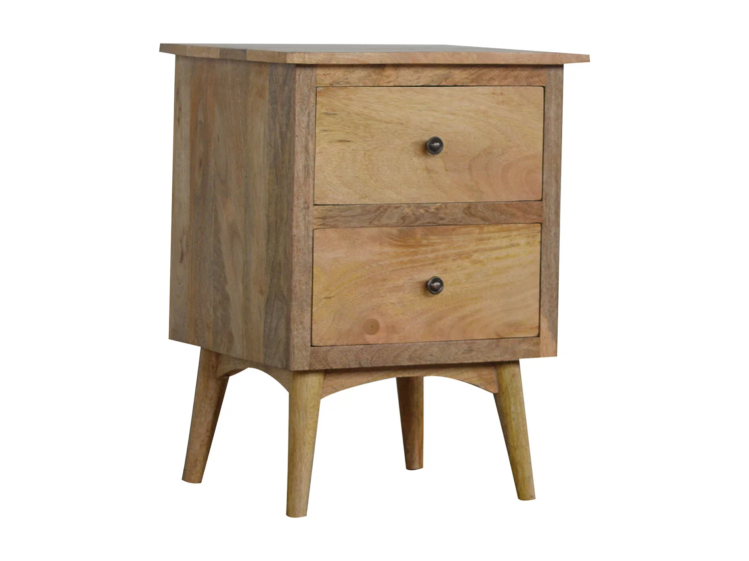 Artisan Furniture Solid Wood Nordic Style Bedside with 2 Drawers